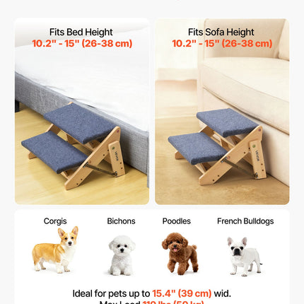 Mediniai laipteliai augintiniams VEVOR ZD-25DOG04, 50 kg apkrova