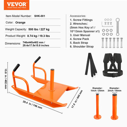 Svorio tempimo rogės VEVOR SHK-001, 227 kg apkrova