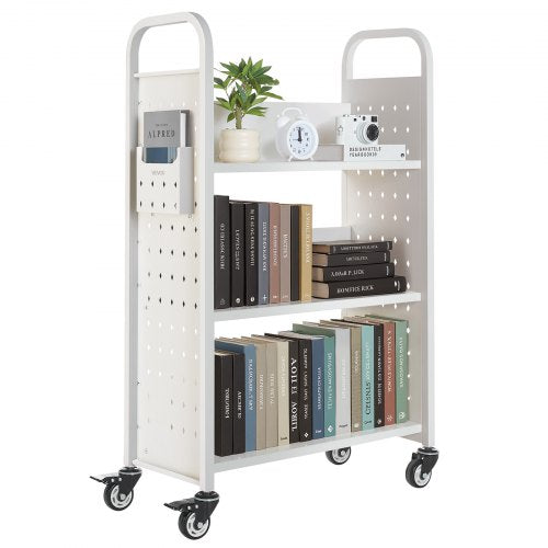 Bibliotekos vežimėlis knygoms VEVOR HXTC-3LD, 150 kg keliamoji galia