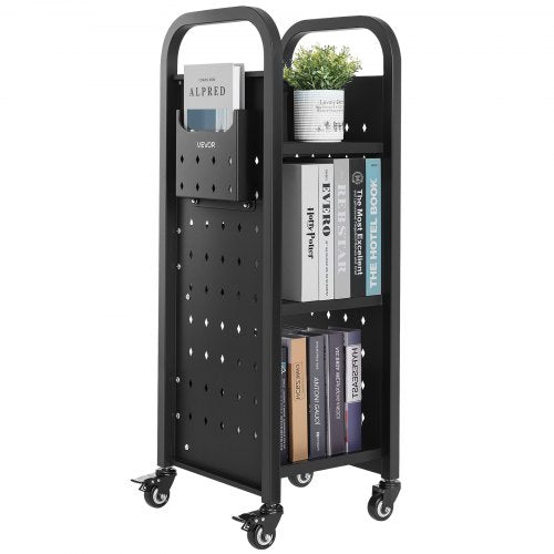 Knygų vežimėlis VEVOR HXTC-3LX, 100 kg keliamoji galia