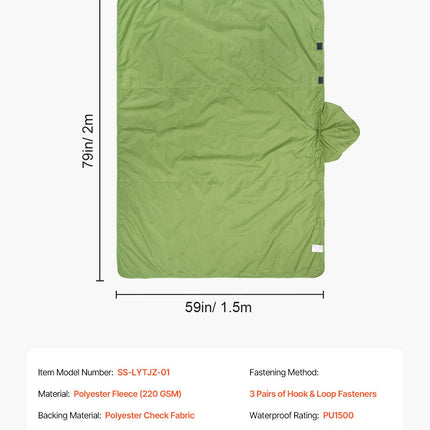Stovyklavimo antklodė VEVOR SS-LYTJZ-01, 2x1,5 m