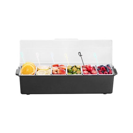Šaldomas ingredientų indas VEVOR C-1220, 6 skyriai