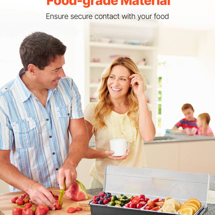 Šaldomas ingredientų indas VEVOR C-1220, 6 skyriai