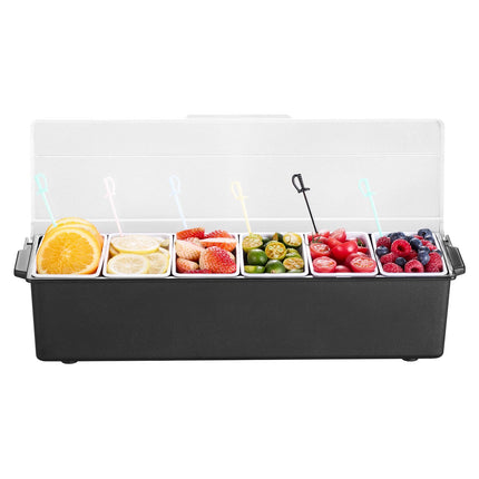 Šaldomas ingredientų indas VEVOR C-1220, 6 skyriai