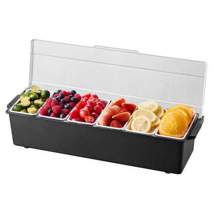 Šaldomas ingredientų indas VEVOR C-1220, 6 skyriai
