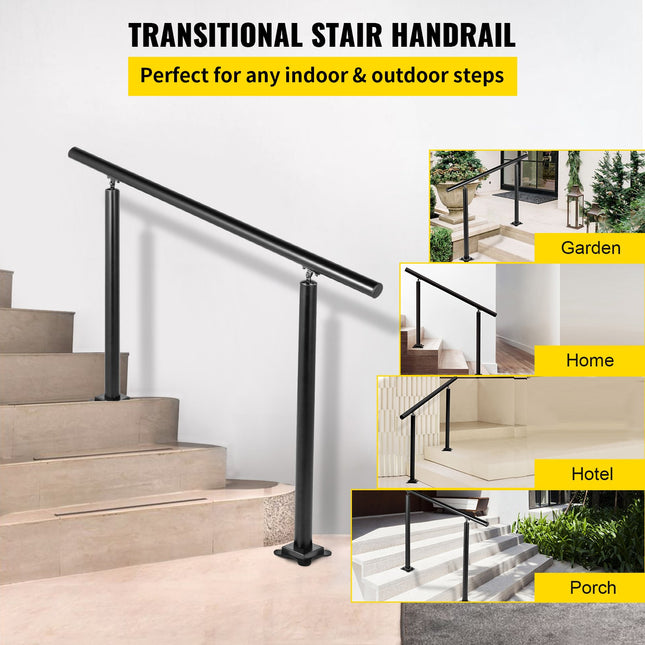 Lauko laiptų turėklas VEVOR 91.4 cm, reguliuojamas kampas