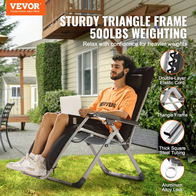 Nulinės gravitacijos kėdė VEVOR HQB-FAN001, 226 kg apkrova