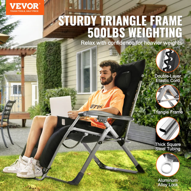 Nulinės gravitacijos kėdė VEVOR HQB-FAN003, 227 kg keliamoji galia