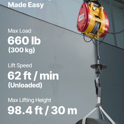 Elektrinė gervė-keltuvas VEVOR 300KG-HXA2, 300 kg keliamoji galia