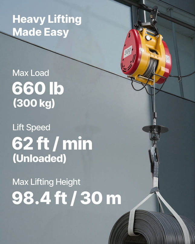 Elektrinė gervė-keltuvas VEVOR 300KG-HXA2, 300 kg keliamoji galia