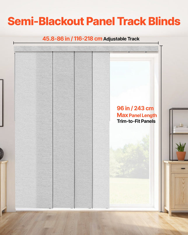 Panelinių užuolaidų sistema VEVOR PB-32-G3, 116–218 cm pločio