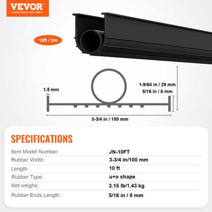 Garažo vartų sandarinimo rinkinys VEVOR DTMH1925-MXBTMH1591-10ft, 3 m