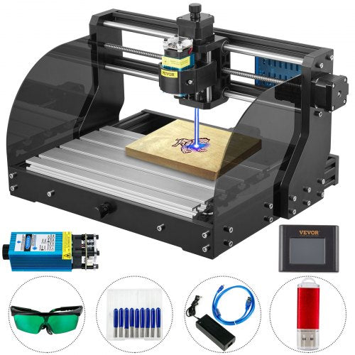 CNC frezavimo ir lazerinio graviravimo staklės VEVOR 3018 Pro, 500 mW