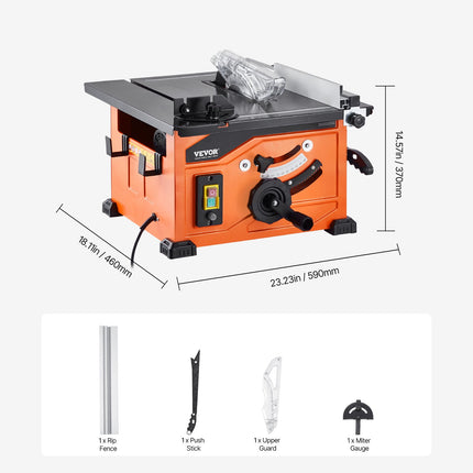 Stalinis pjūklas VEVOR WTS210F, 1200 W