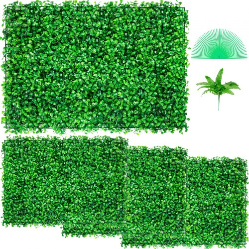 Dirbtinė gyvatvorė VEVOR Boxwood Panel, 4 vnt. (60x40 cm)