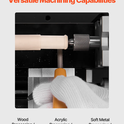 Mini metalo tekinimo staklės VEVOR 7X12, 20 000 sūk./min.