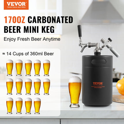 Alaus pilstymo sistema VEVOR KIT BEER-12 5L-2B, 5 l
