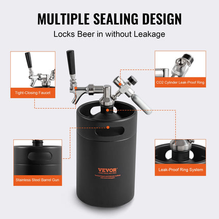 Alaus pilstymo sistema VEVOR KIT BEER-12 5L-2B, 5 l