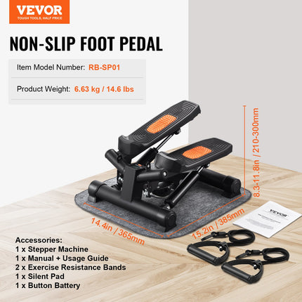 Mini treniruoklis-steperis VEVOR RB-SP01, 150 kg apkrova