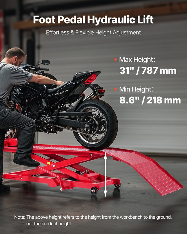 Motociklų pakėlimo platforma VEVOR JL-M03108, 450 kg keliamoji galia