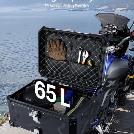 Motociklo galinė dėžė VEVOR 65L-B, 65 l talpa
