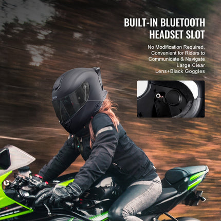 Motociklininko šalmas VEVOR WLT-169, L dydis