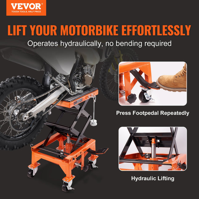 Hidraulinis motociklų keltuvas VEVOR ZX0901-7B, 158,8 kg