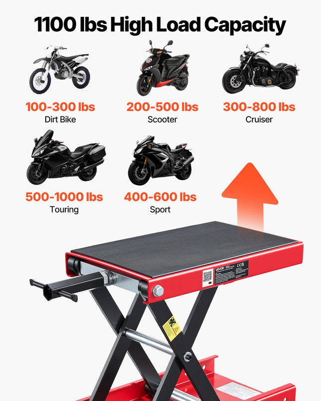 Motociklų keltuvas VEVOR JL-M01101, 499 kg