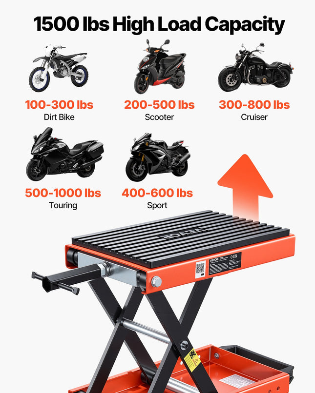 Motociklų keltuvas VEVOR JL-M01112, 680 kg