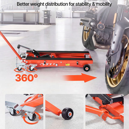 Hidraulinis motociklų keltuvas VEVOR JL-M01108, 499 kg