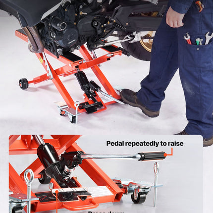 Hidraulinis motociklų keltuvas VEVOR JL-M01108, 499 kg