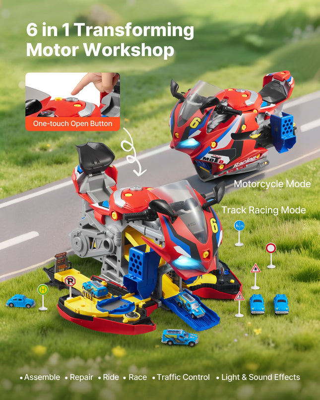 Žaislinis motociklo variklis VEVOR D003-2, 25 dalių rinkinys