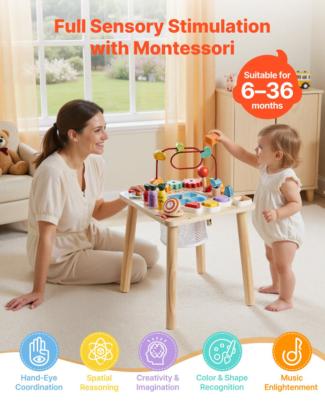 Montessori veiklos staliukas VEVOR AC8354, 8-in-1