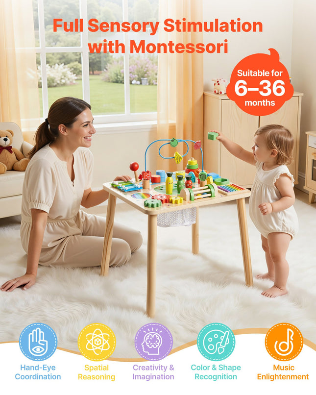 Montessori veiklos staliukas VEVOR AC8355, 13 viename