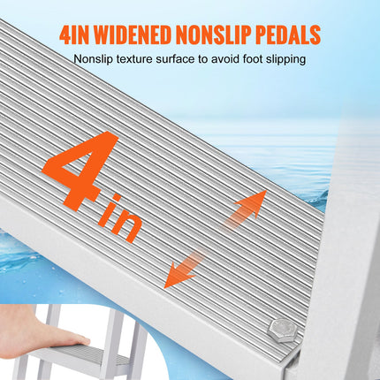 Atlenkiamos kopėčios lieptui VEVOR Flip-Up 5 Steps, 5 pakopų
