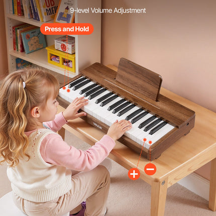 Vaikiškas skaitmeninis pianinas VEVOR SLW3706G, 37 klavišai