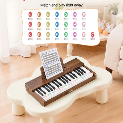 Vaikiškas skaitmeninis pianinas VEVOR SLW3706G, 37 klavišai