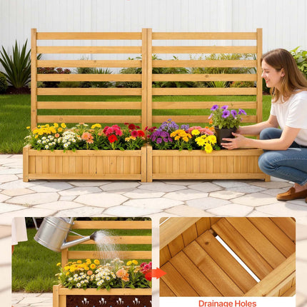 Medinė kiemo pertvara VEVOR SS002, 914 x 1143 mm