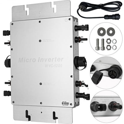 Saulės mikro inverteris VEVOR 1200W, MPPT IP65