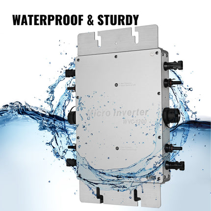 Saulės mikro inverteris VEVOR 1200W, MPPT IP65