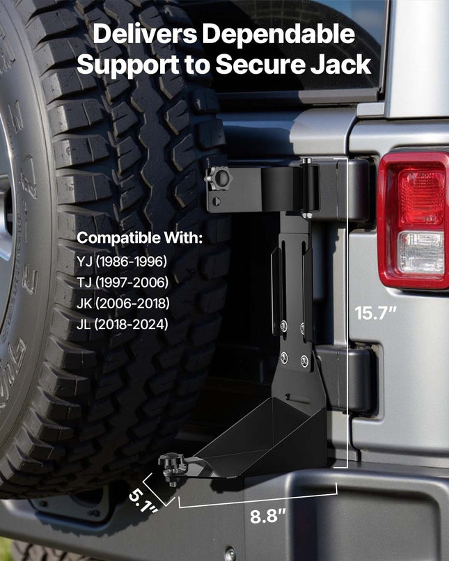 Visureigio domkrato laikiklis VEVOR AH081048-59, suderinamas su Jeep YJ/TJ/JK/JL