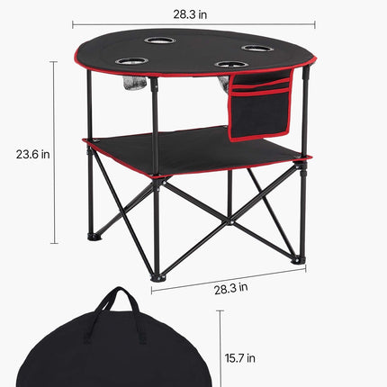 Sulankstomas kempingo stalas VEVOR GV-BZ4-2, 72 cm