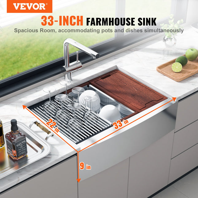Virtuvinė plautuvė VEVOR TXHW332209RS1, 838 mm