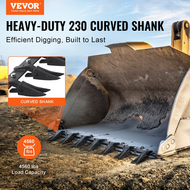 Ekskavatoriaus kaušo dantų juosta VEVOR ZZ0353, 2000 kg keliamoji galia
