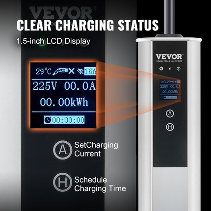 Nešiojamas elektromobilių įkroviklis VEVOR EV-B07-EU022B, 22 kW