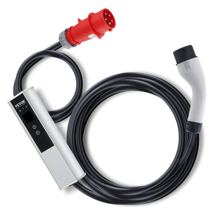 Nešiojamas elektromobilių įkroviklis VEVOR EV-B07-EU022B, 22 kW