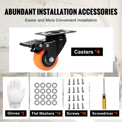 Transportavimo ratukai VEVOR CC-PBJL-2, 68 kg apkrova