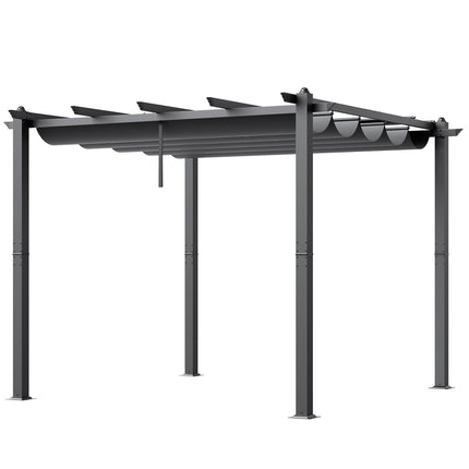 Pergola VEVOR JDG-098-33DBE, 3x3 m su ištraukiamu stogeliu