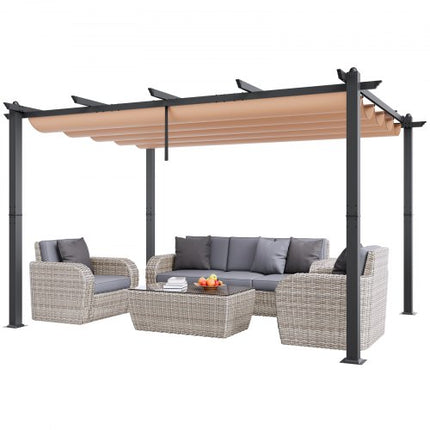Pergola su ištraukiamu stogeliu VEVOR JDG-098-34DBE, 3 x 4 m