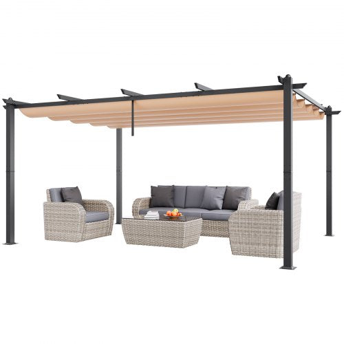 Lauko pavėsinė-pergola VEVOR JDG-098-48DBE, 3,6 x 4,86 m